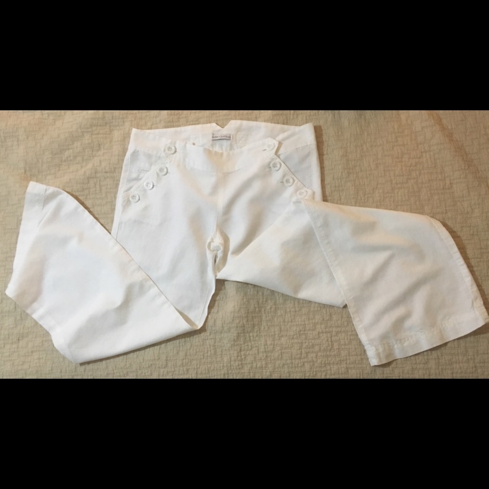 White linen pants